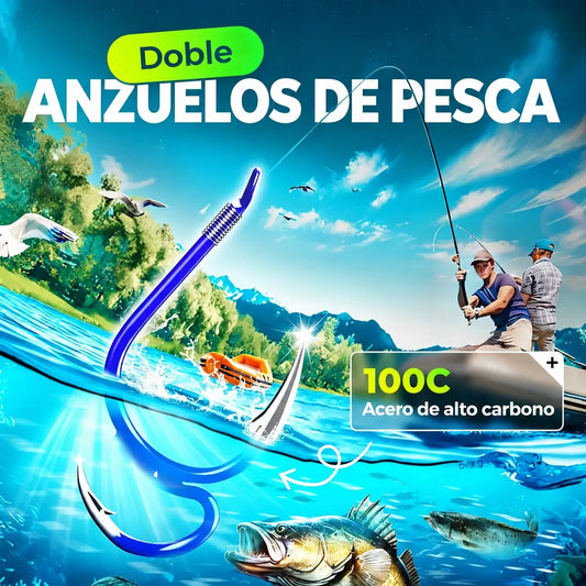 🔥 Compra 1 y llévate 1 gratis ❤️‍🔥 (20 unidades)Anzuelos de Pesca Dobles Clásicos Ultra Afilados