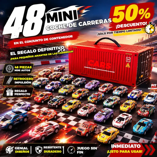 Oferta especial: 50 % de descuento🎁 48 minicoches con mochilas plegables y garajes integrados