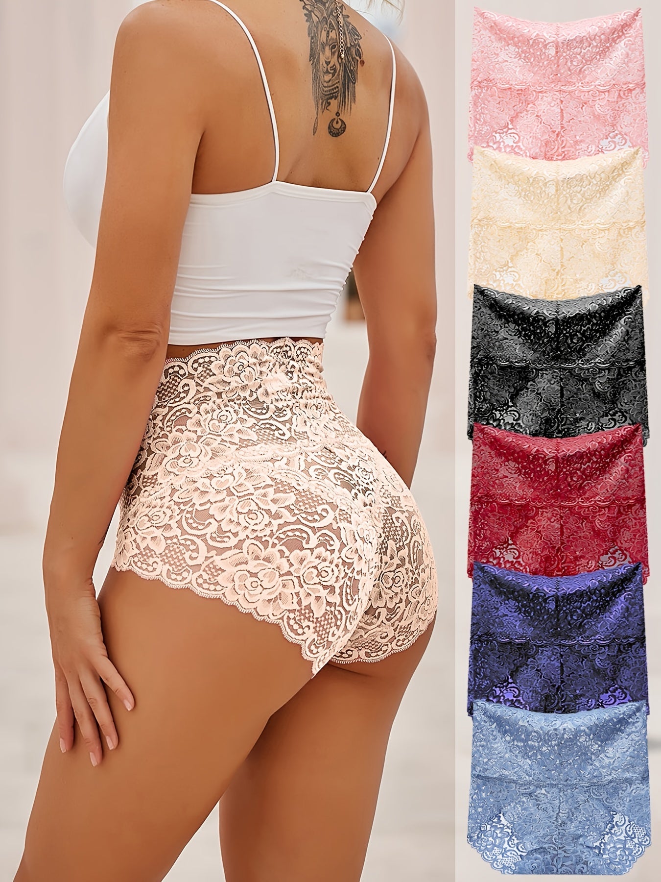 🔥🔥49%OFF🔥🔥【6 kusov】 Sexy nohavičky s vysokým pásom