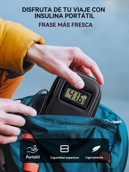 Estuche de viaje para enfriar insulina con pantalla de temperatura