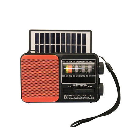 💥🏕️【Autenticidad garantizada】Radio portátil multifuncional con linterna de emergencia, radio AM, disco duro Bluetooth y audio multizona.
