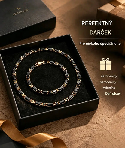 【Náhrdelník + náramok】⏳🔥 50% ZĽAVA LEN NA OBMEDZENÝ ČAS! ⏰ Sada trblietavých šperkov: výrazná, elegantná a prémiovej kvality 💎✨