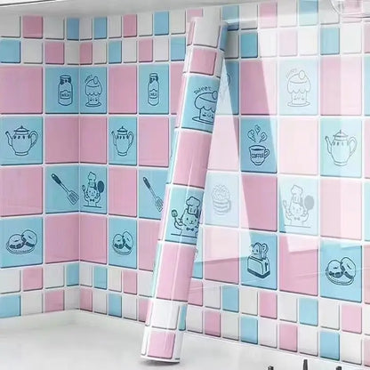 Pegatinas resistentes al aceite para la cocina, papel pintado autoadhesivo impermeable, protector para la encimera.