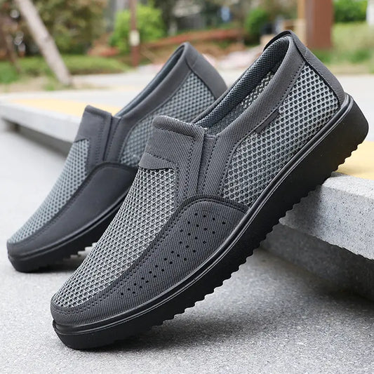 【50% de descuento 】【39-47】Zapatillas de lona de verano para hombre con diseño de malla transpirable, disponibles en tallas grandes.