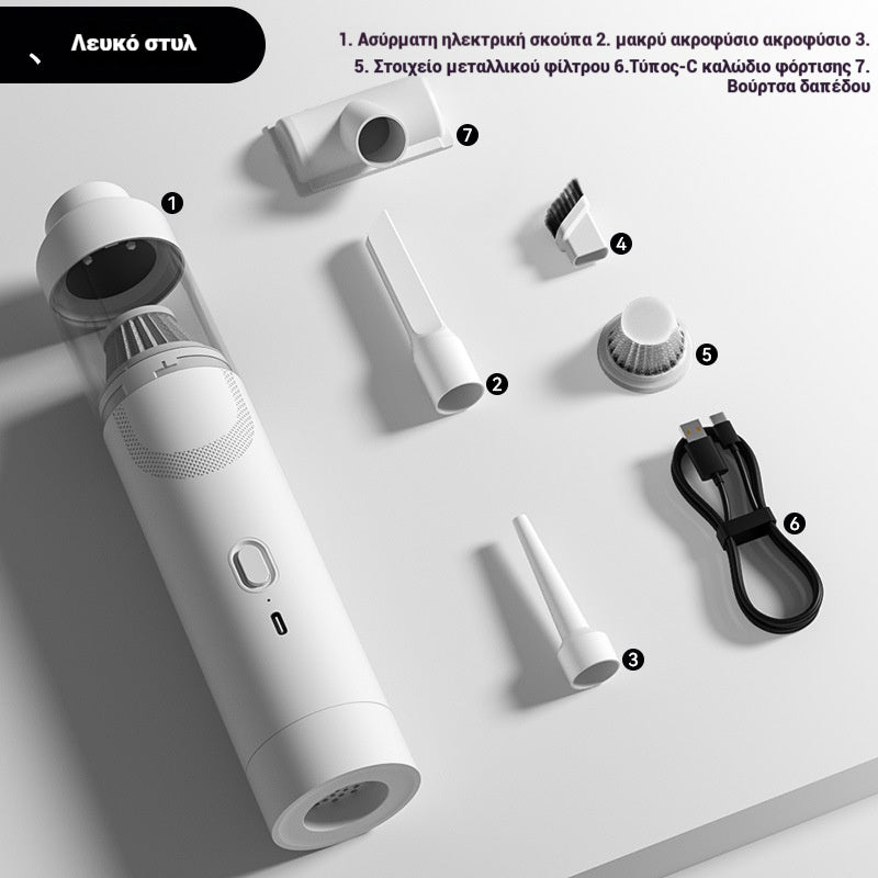 🔥【Set de 7 piezas】👍Aspiradora de mano de alta potencia, soplador portátil✅