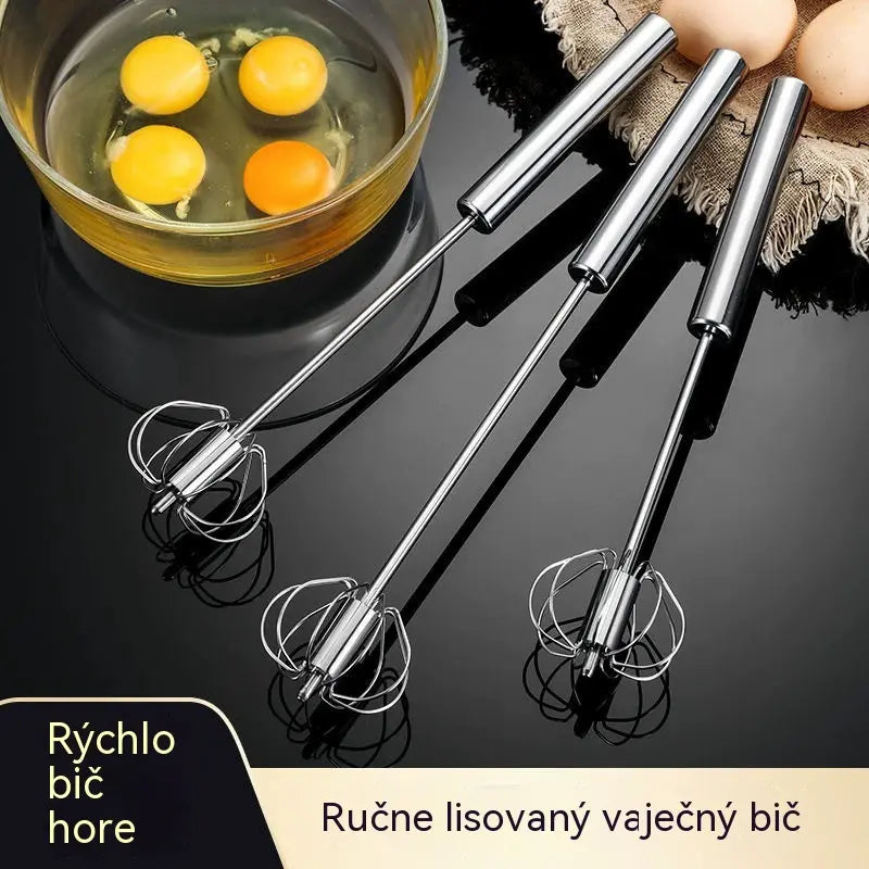 22 € [2-dielna sada] Poloautomatický šľahač vajec z nehrdzavejúcej ocele