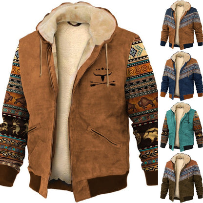 【S-4XL】🔥Pánska ležérna jeseň a zima plus hrubý zamatový kabát a teplá mikina z jahňacej vlny