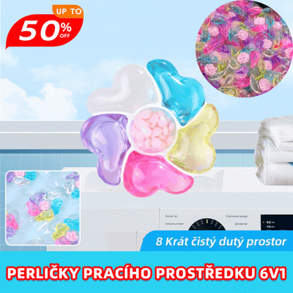 【✨100ks✨】Šesť v jednom antibakteriálne pracie perličky, dlhotrvajúca vôňa, silná dezinfekcia oblečenia