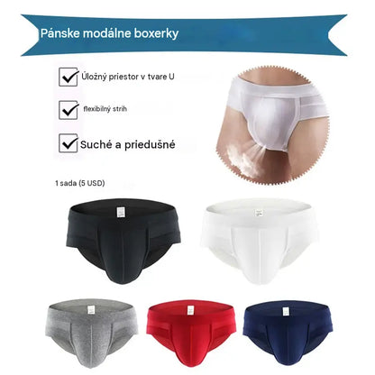 🔥VÝPREDAJ 50% ZĽAVA🔥【5 položiek】[M-4XL] 🩲Pánske modalové šortky