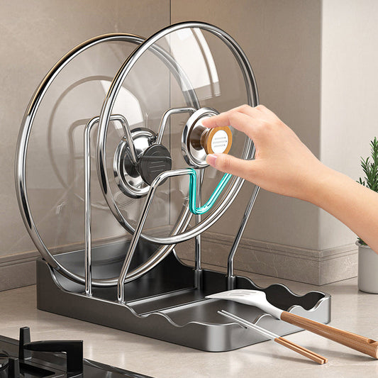 🔥 ¡50 % DE DESCUENTO! 🏠Tapa multifuncional para ollas y soporte para tablas de cortar