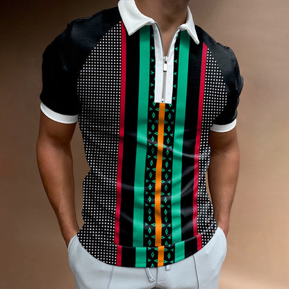 🌿【S-3XL】Tricou polo bărbătesc cu fermoar, nou, de vară, 2025 3916529 