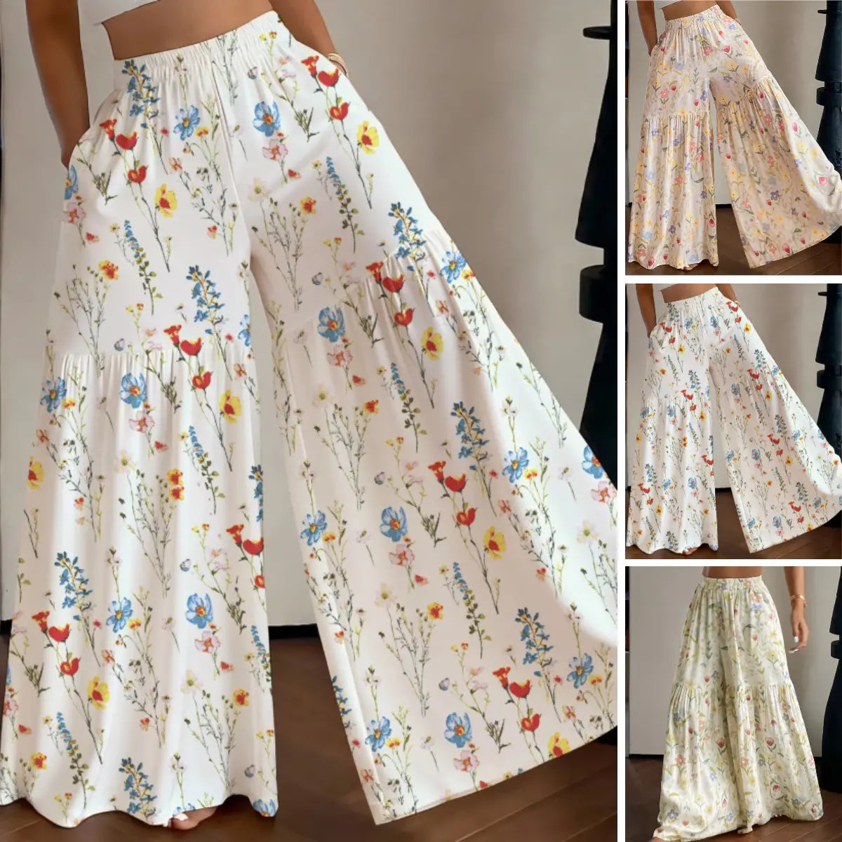 【S-2XL】Pantalones holgados estampados para mujer, aptos para todo tipo de cuerpo.