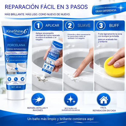 【2 tipos】✨🏠💧 Pasta reparadora de cerámica de secado rápido: para restaurar superficies cerámicas desgastadas y brillantes🛠️