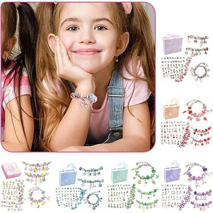 ✨🌈 Set de pulseras DIY de dibujos animados para niños, joyería creativa hecha a mano