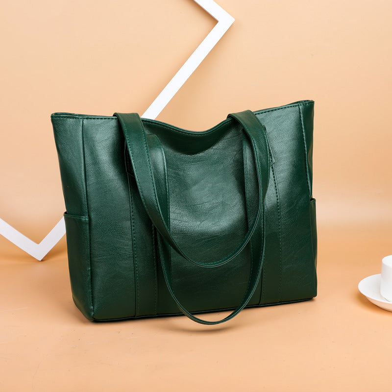 👜 Nová dámska kabelka cez rameno z mäkkej kože – Veľká kapacita, univerzálny štýl, elegantná tote taška pre každodenné použitie!