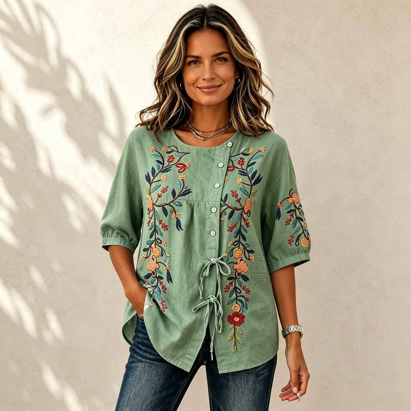 🔥【S-3XL】🔥Nueva camisa de manga corta para mujer: cómoda y transpirable, sencilla y elegante.
