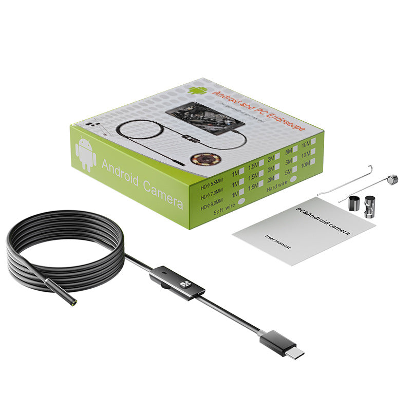 📱 Endoscopio industrial de 7 mm completamente nuevo con conexión directa a la cámara mediante USB tipo C, compatible con varios teléfonos móviles (endoscopio resistente al agua).