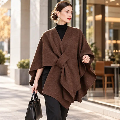 Nueva bufanda tipo chal multifuncional de mezcla de lana para otoño/invierno