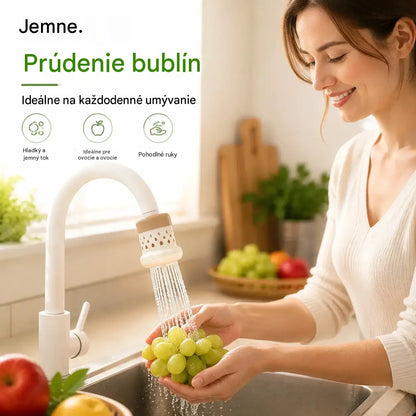 💦 Vodovodný filter odolný voči striekajúcej vode – 360° – Šetrí vodu viac a je efektívnejší, lepšie výsledky umývania