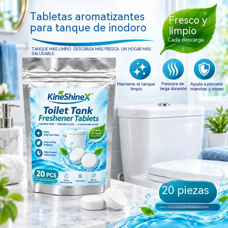 【Compra 1 y llévate otro gratis】2 paquetes🚽Pastillas para limpiar y eliminar olores del tanque del inodoro
