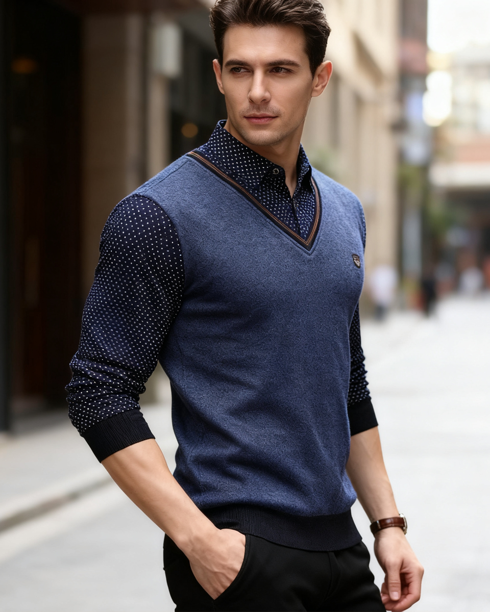 👔 [M-4XL] Camisa de punto para hombre más terciopelo para espesar y mantener el calor