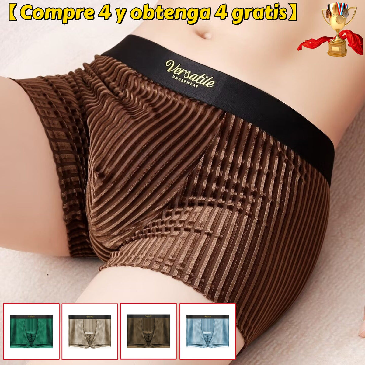 🔥💥【40-140kg】Calzoncillos bóxer antibacterianos de lujo de alta calidad para hombre