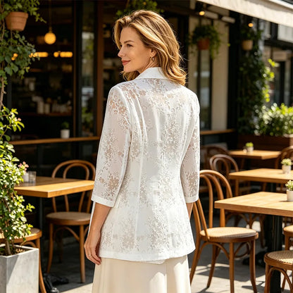 Modelo Nuevo 2026: El saco fino con protección solar y manga tres cuartos. ¡La pieza chic que completa cualquier atuendo!