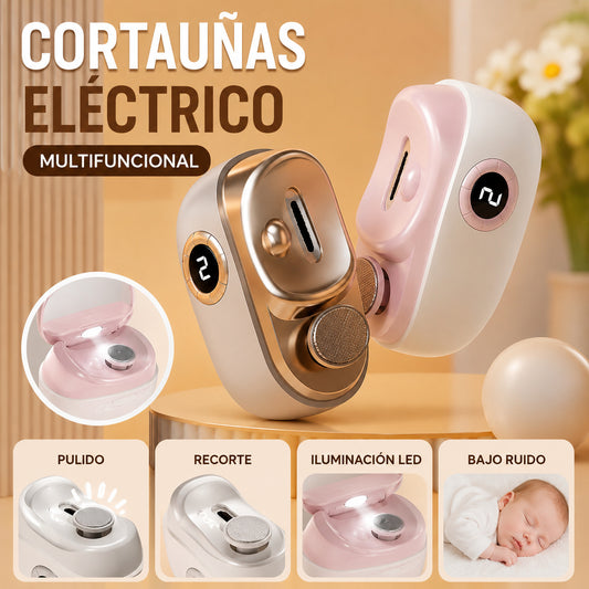 Lima de uñas eléctrica multifuncional, cortauñas eléctrico con protección antipellizcos