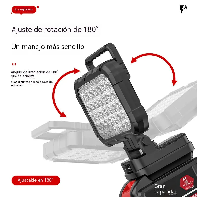 🔥💡Una linterna alimentada por batería de litio con interfaz USB, adecuada para la reparación de automóviles, etc.
