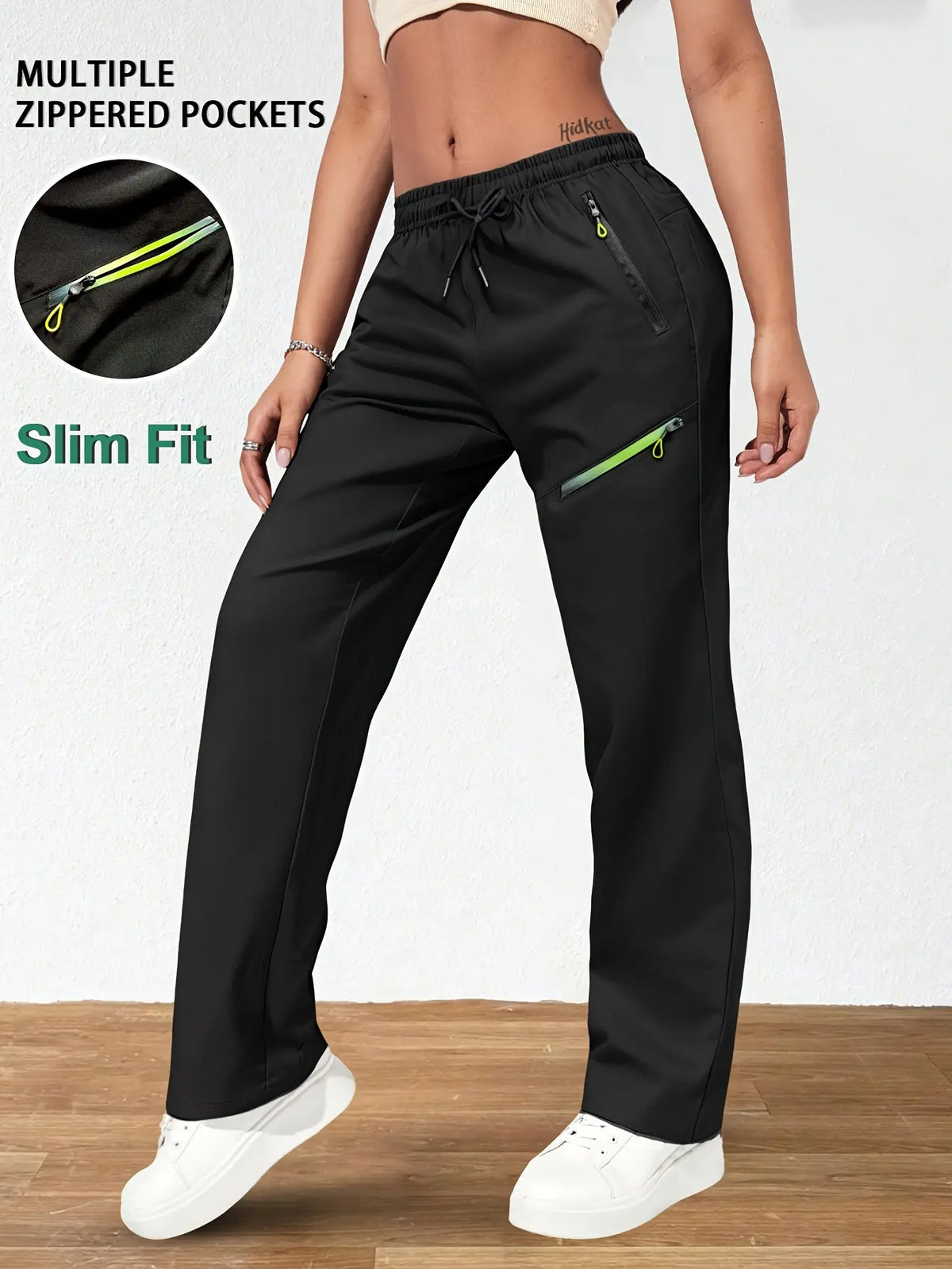 ⏳ Oferta por tiempo limitado 🔥 Pantalones cargo de corte recto para mujer — Cintura elástica; ideales para el trabajo, viajes y el día a día 👖✨