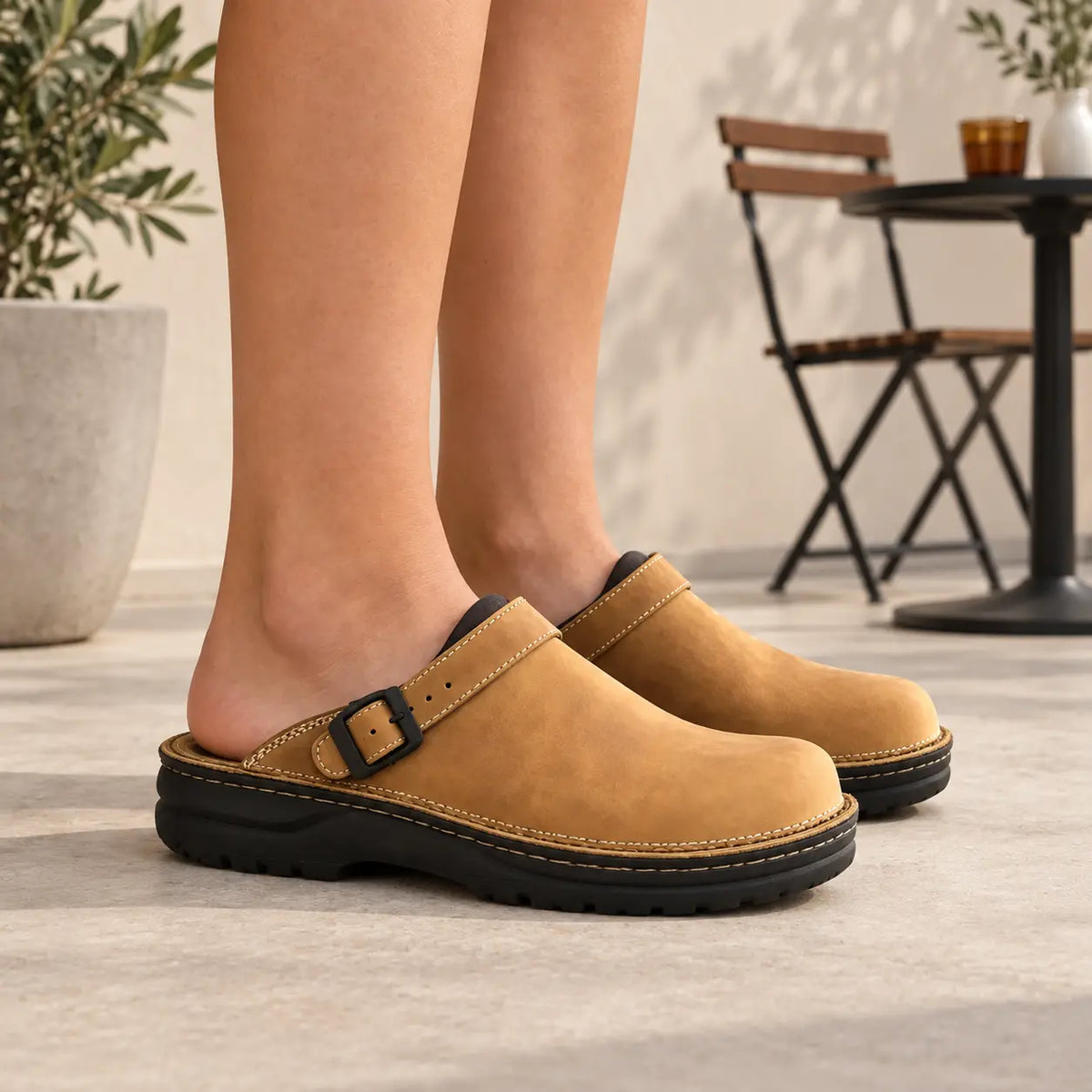 👞 Pago contra entrega✅【38-48】Pantuflas de cuero natural, suela suave, muy cómodas de llevar ✅Unisex