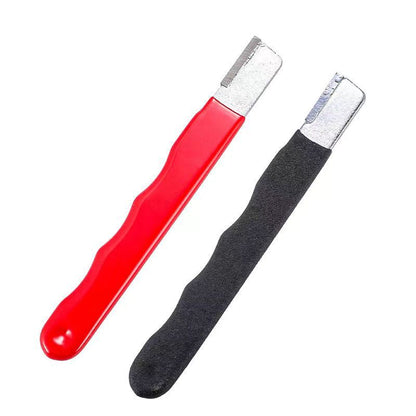 【2 pieza】Afilador de cuchillos portátil y rápido para tijeras de jardín, cuchillos de cocina y raspadores.