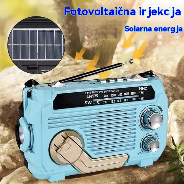 🏕️【Zajamčena autentičnost】Višenamjenska prijenosna svjetiljka s AM radiom