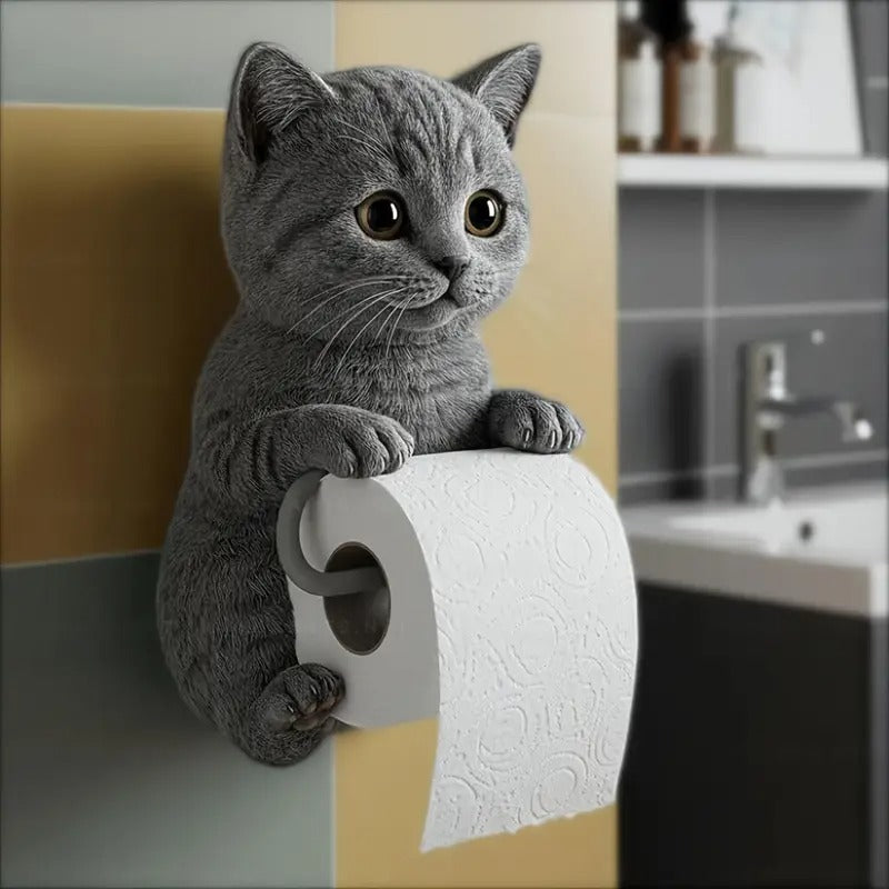 🐱 Adorable portarrollos de papel higiénico con diseño de gato