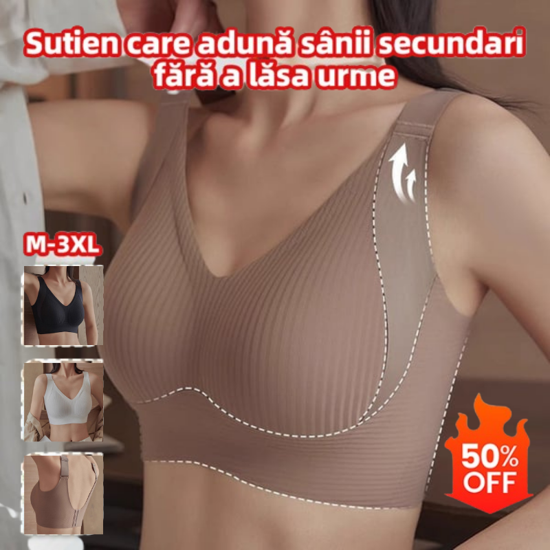 😍【4 kusy】Bezšvová pohodlná push-up podprsenka ❤️【40-95 kg】