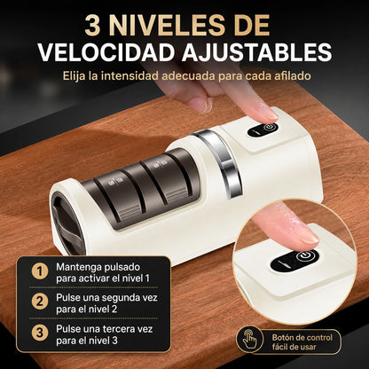 ⏳ ¡50% de descuento! 🔪 Afilador de cuchillos eléctrico inalámbrico multifuncional, recargable ✨