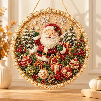 ✨ Kit de corona decorativa para hacer tú mismo, con cuentas y perlas ⚡ · Decoración de pared en 3D · 4 diseños para las distintas estaciones y la Navidad 🌟!