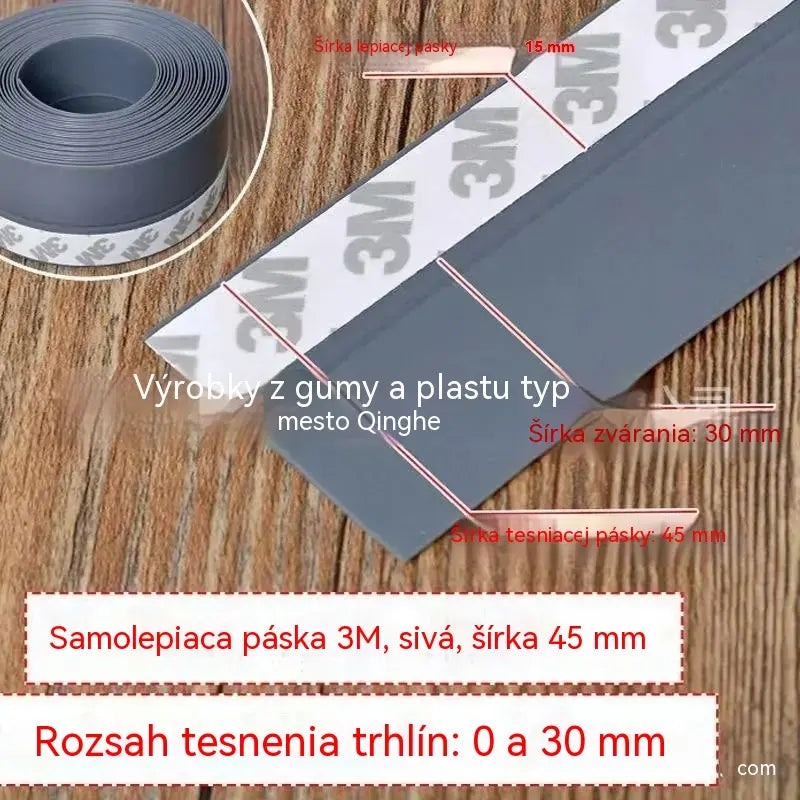 🚪【5 m】 PVC tesniaca lišta na spodnú časť dverí – ochrana proti prachu a prievanu