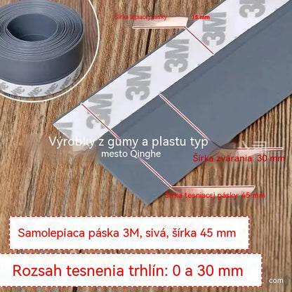 🚪【5 m】 PVC tesniaca lišta na spodnú časť dverí – ochrana proti prachu a prievanu