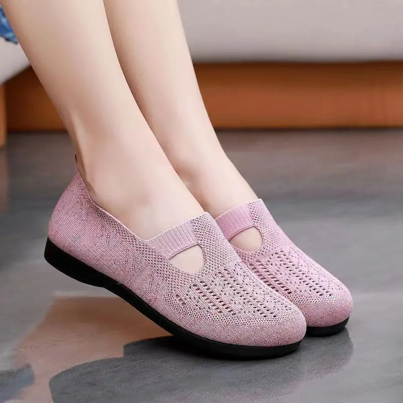 -40% OFF【Tallas 35-41】Zapatos planos cómodos y transpirables para el verano, adecuados para personas de mediana edad y mayores.