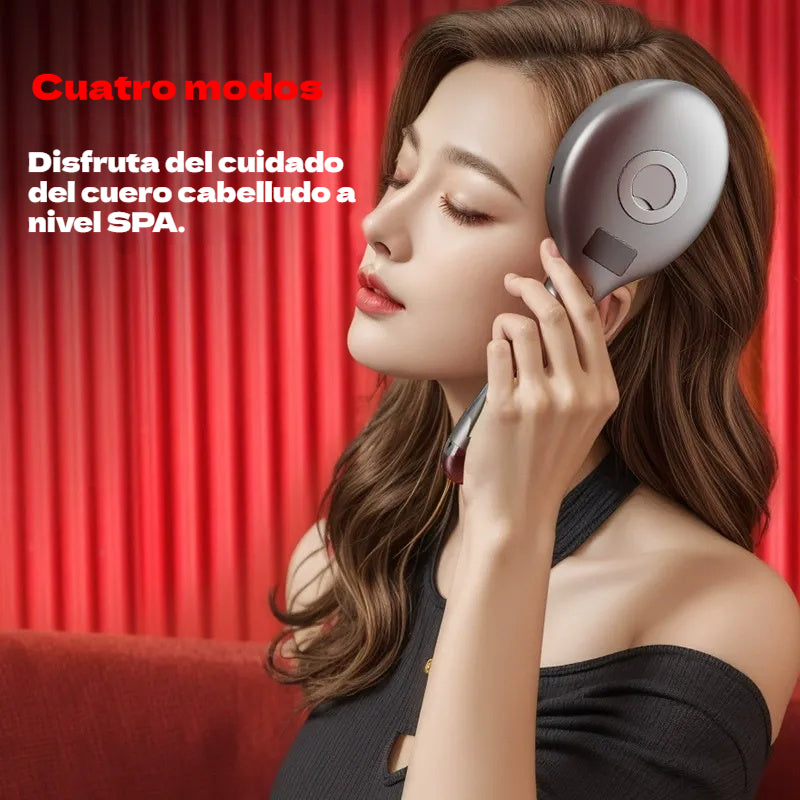 💆‍♀️ Peine de masaje con spray para cuero cabelludo, cepillo de vibración para peinado y cuidado del cabello en casa