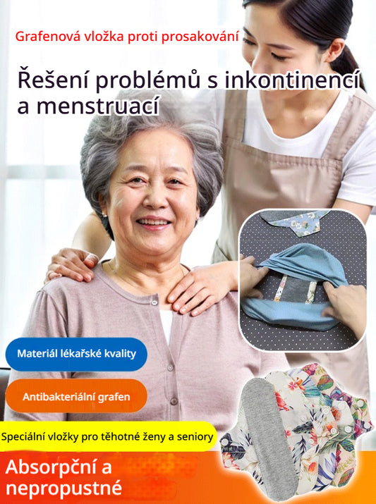 🔥 【Výhodné balení 4 ks】 Pratelná antibakteriální vložka z grafenové bavlny