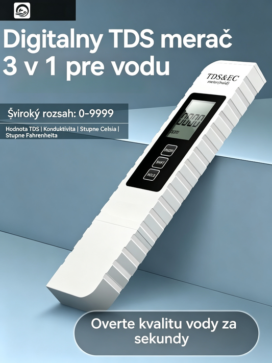 💧Kúpte 1, získajte 1 zadarmo🔍 Digitálny TDS merač vody 3 v 1 – Skontrolujte kvalitu vody za pár sekúnd ✨