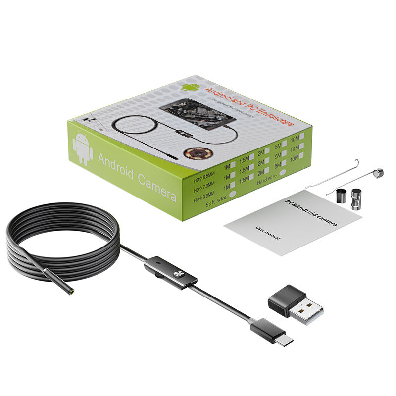 📱 Endoscopio industrial de 7 mm completamente nuevo con conexión directa a la cámara mediante USB tipo C, compatible con varios teléfonos móviles (endoscopio resistente al agua).