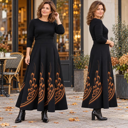 👗✨【 S–3XL】Falda de lana para mujer, ideal para otoño e invierno: cintura alta, corte en A y material cálido.