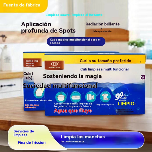🎁【3 cajas】Pastillas efervescentes de descontaminación de cubo mágico multifunción, pastillas efervescentes para desengrasar ropa, pastillas efervescentes desincrustantes con oxígeno activo