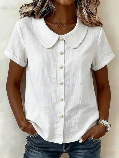 ✨【S-3XL】🎉Nueva camisa francesa elegante de manga corta para mujer, 2026