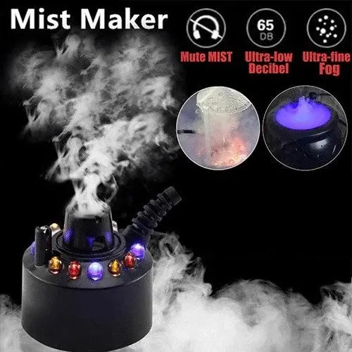 Generador de niebla ultrasónico con 12 luces LED