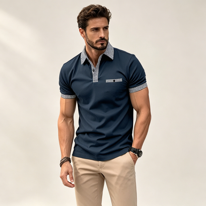 💥Novedad 2026👔【S-3XL】Polo de hombre con botones y bloques de color, cómodo y transpirable, ideal para el verano.