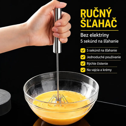 22 € [2-dielna sada] Poloautomatický šľahač vajec z nehrdzavejúcej ocele